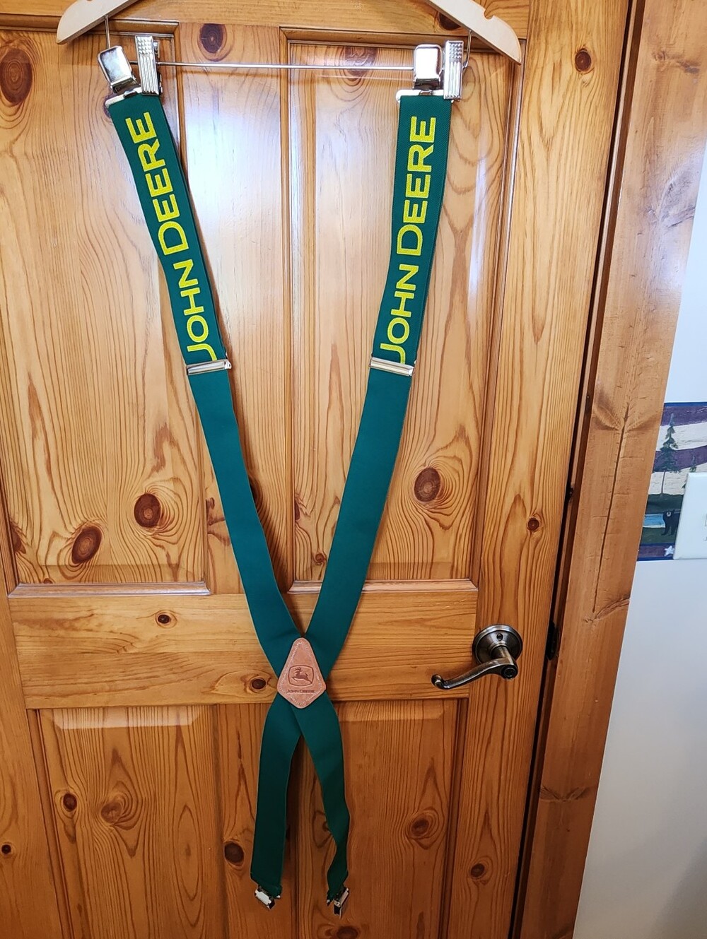 NWOT John Deere Green and Yellow Branded 2" Wide Band Suspenders